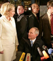 Intendantin Harms und Innenminister Schaeuble